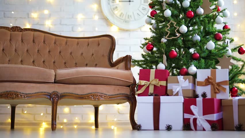 Decorated Living Room With Christmas Stock Footage Video 100 Royalty Free 32477479 Shutterstock