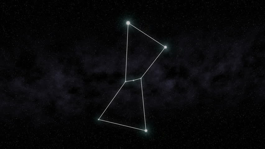 The constellation Orion is outlined.