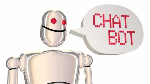 Chat Bot Automated Discussion Robot Speech Bubble 3d Animation