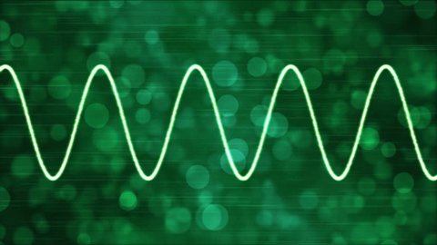 Abstract Particle Wave Background Animation - Loop Green