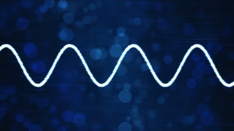 Abstract Particle Wave Background Animation - Loop Blue