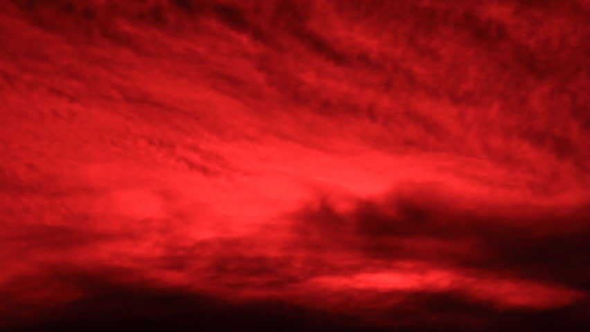 Hot Red Sky Get Darkness Stock Footage Video (100% Royalty-free