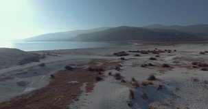 Salda Lake aerial footage in Burdur, Turkey.