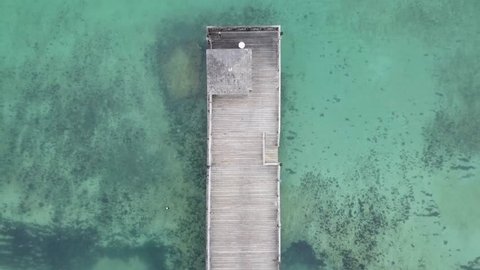 Drone Dock Shot Tropical Water Medium - Jamaica 