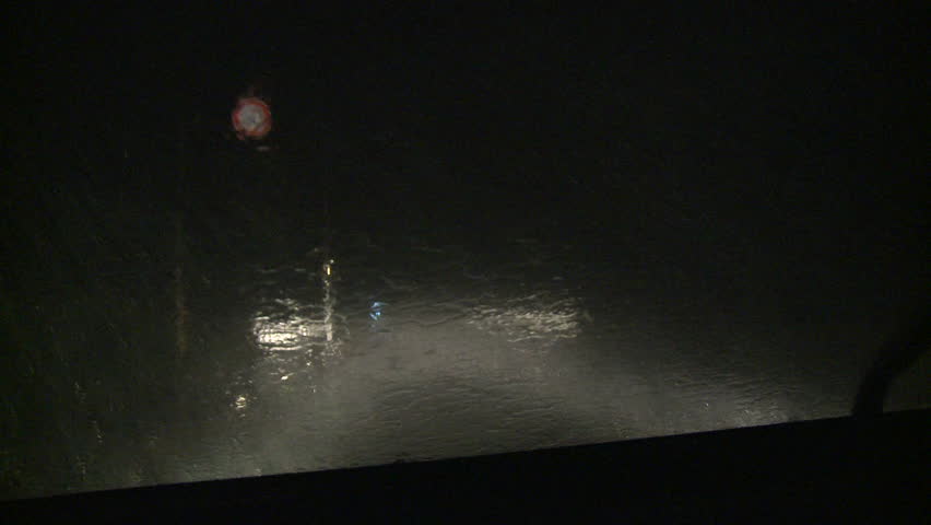Driving In Severe Hurricane Wind At Night - Shot in full HD 1920x1080 30p on
