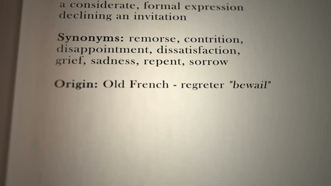 Regret Definition