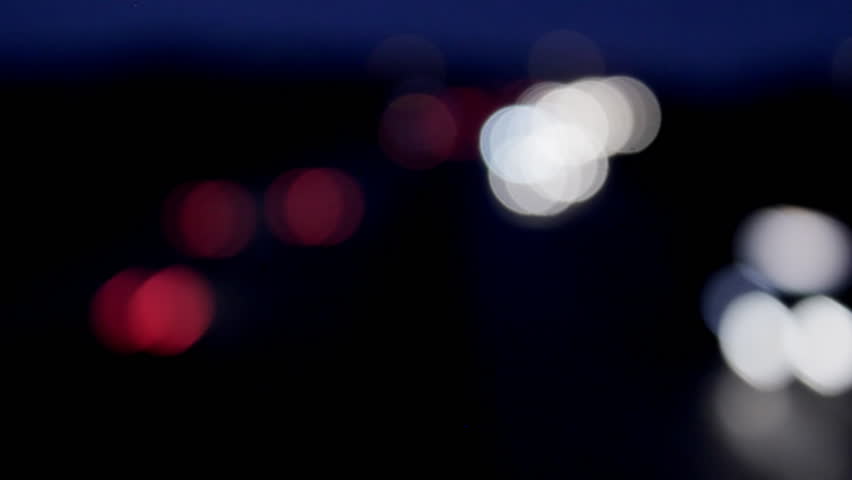 Blurred car lights on motorway