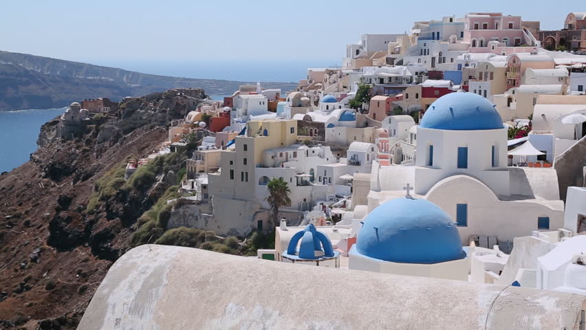 SANTORINI, GREECE 2012 A Greek Orthodox church on the Greek island of Santorini.