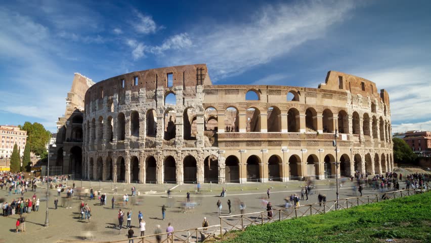 Time Lapse of Colosseum, One Stock Footage Video (100% Royalty-free ...