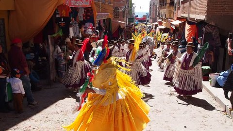 Bolivia, La Paz Department, Copacabana – February 02, 2017: Fiesta de la Virgen de la Candelaria