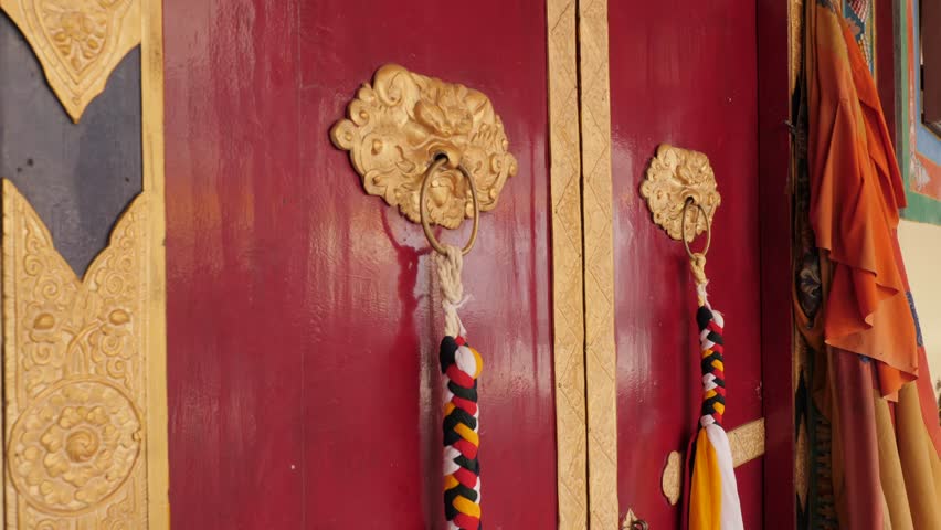 Buddhist temple door
