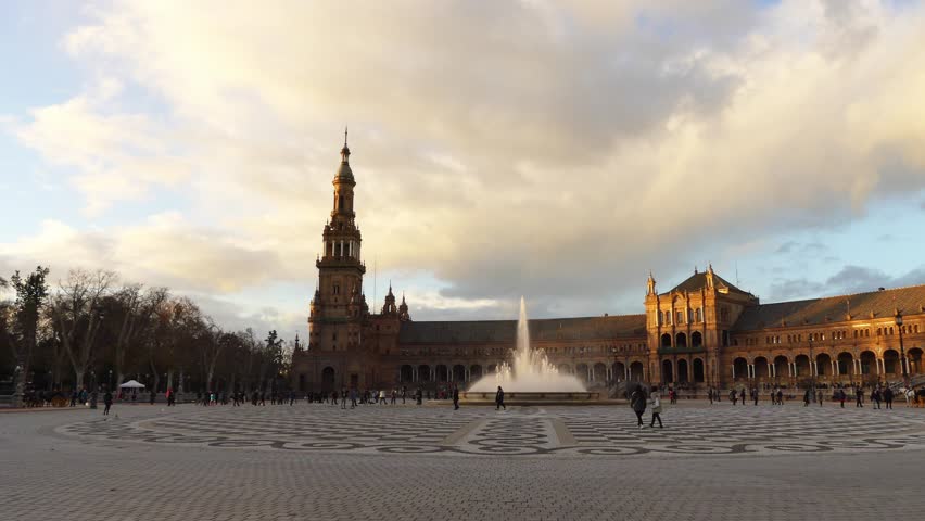 Spain Square is plaza in Maria Luisa Park, Seville, Andalusia, Spain, built in 1928 for Ibero-American Exposition. It is Renaissance and Moorish Revival styles of Spanish architecture.