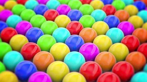 Colored Balls Animation Movement 3d Rendering Stock Footage Video (100% ...