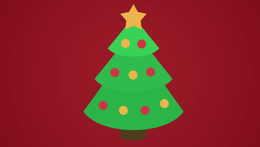 Christmas Tree Icon with Star Stock Footage Video (100% Royalty-free ...