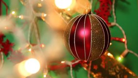 Christmas and New Year Decoration. Abstract Blurred Bokeh Holiday Background.