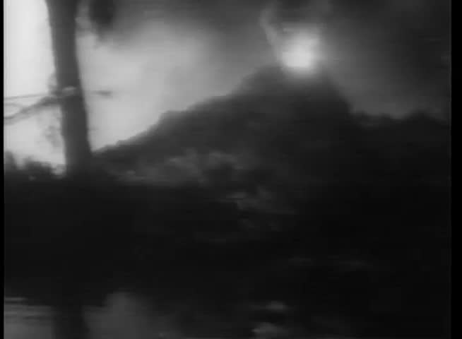 Volcano erupting