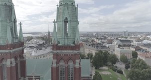 HELSINKI, JUNE 25, 2017. An aerial view of St. John's Church in Helsinki on June 25th 2017.