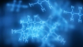 Alcohol (C2H5OH) molecule background. 4k video concept - Powered by Shutterstock - Get 15% off with code: PIKWIZARD15