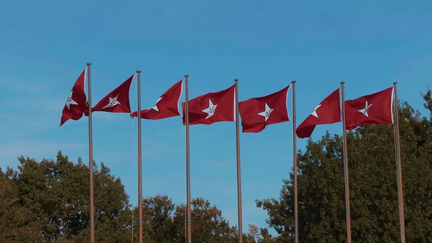 Oklahoma Flags at State Capitol in Oklahoma City