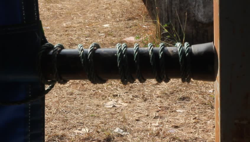 awning waving on the wind