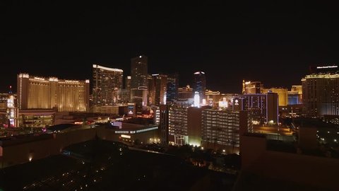 Amazing Las Vegas by night - the casinos at the strip - LAS VEGAS / NEVADA - OCTOBER 12, 2017