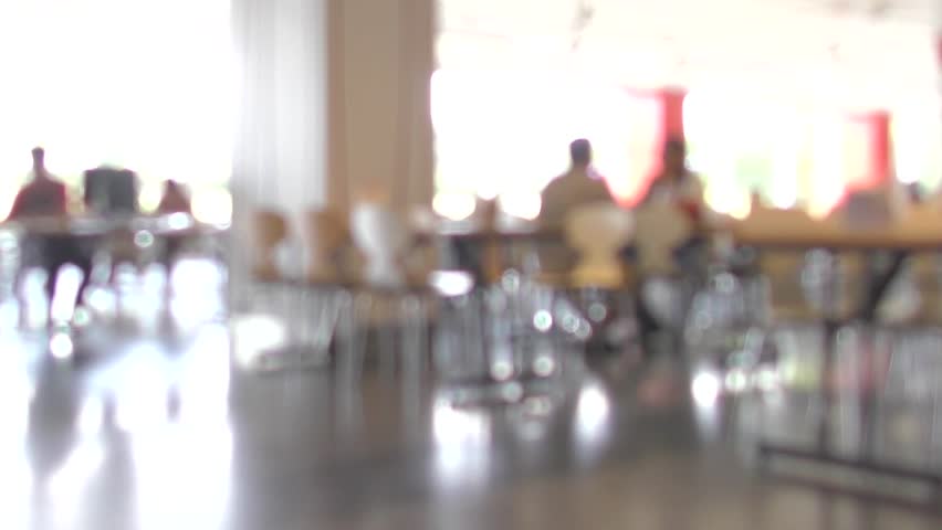 blurred background of restaurant, food court or coffee shop with people