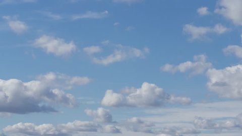 Beautiful White Clouds on Blue Sky in a Sunny Summer Day (Ultra High Definition, UltraHD, Ultra HD, UHD, 4K, 3840x2160)