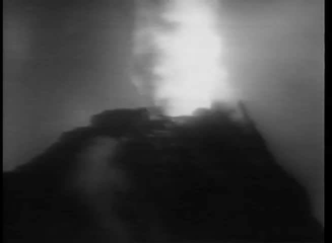 Volcano erupting