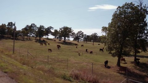 Driving by a farm in Oklahoma - beautiful countryside