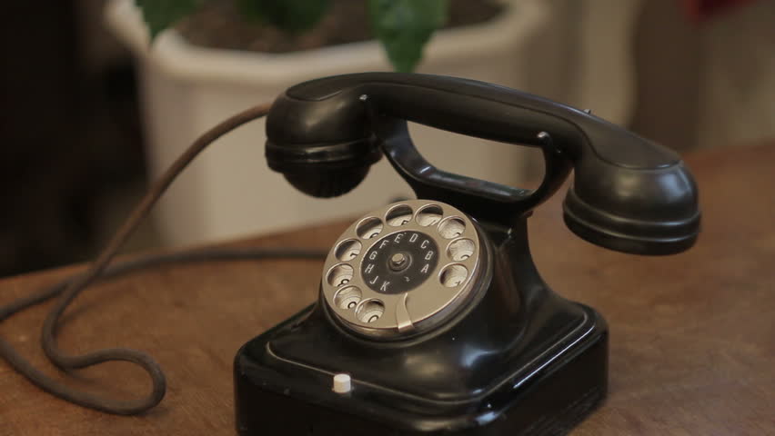 Black Stock Footage, Antique Black Desk Phone