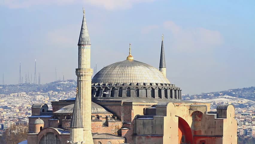 Dome of Hagia Sophia. Basilica often described as the greatest work of Byzantine