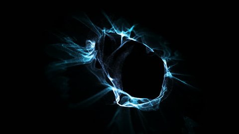 3d rendering abstract digital particles on black background with dots. High Definition abstract CGI motion backgrounds ideal for editing, led backdrops or broadcasting.