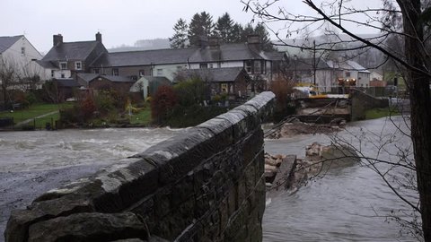 Dramatic flood footage of the Lake District floods in 2015, Cumbria