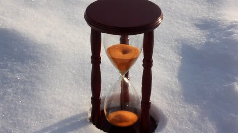 Hourglass - an ancient device for measuring time.
