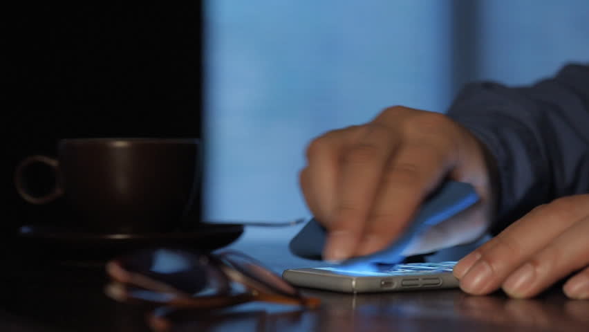 Cleaning screen on smart phone. | Shutterstock HD Video #32720365