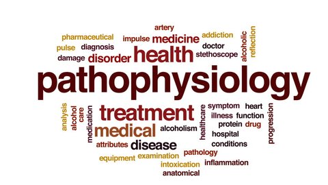 Pathophysiology Animated Word Cloud Text Design Stock Footage Video