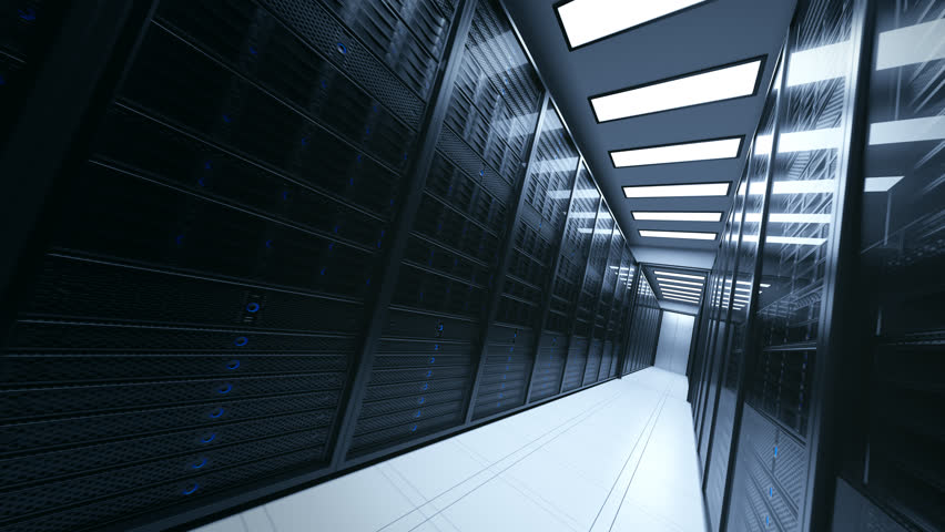 animation presenting data servers while working Stock Footage Video ...