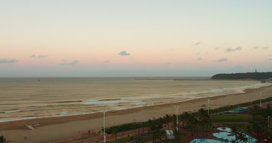 Timelapse during sunset in Durban, South Africa.