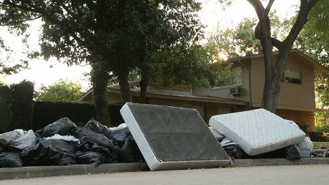 Hurricane Debris on Sidewalk