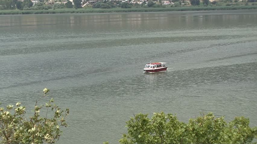boat, forest, water
