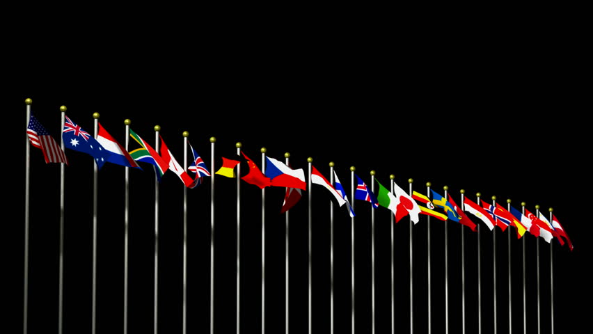 World Flags 2 on a black background HD1080