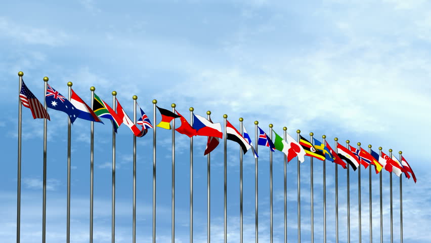 World Flags 2 with sky in background HD1080