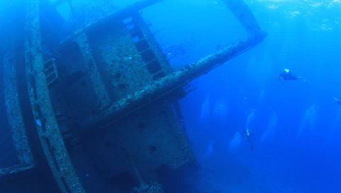 Wreck Diving. Shipwreck Ghiannis D in Red Sea, Egypt