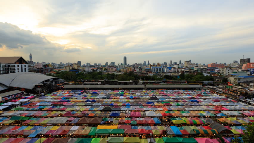 Train Night Market Ratchada, Bangkok, Thailand