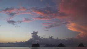 Beautiful time lapse video of the Indian ocean in sunrise time
