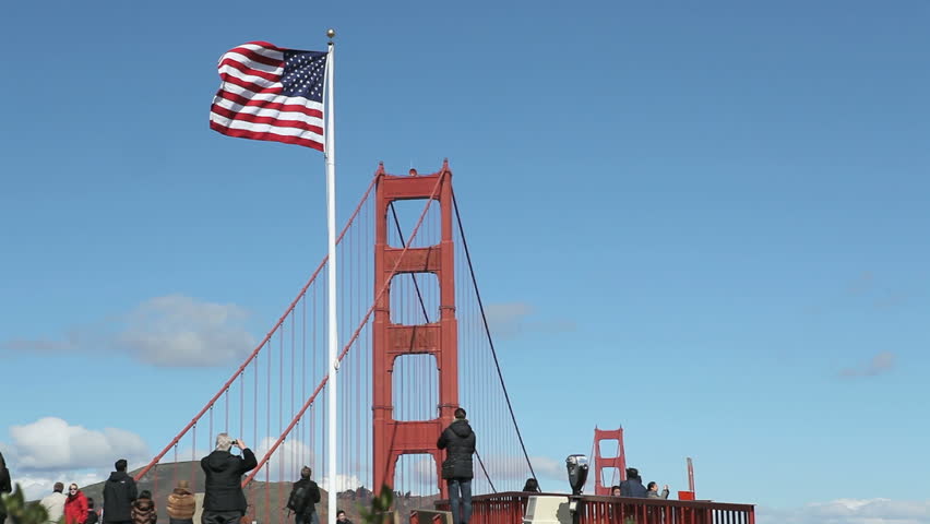 SAN FRANCISCO - FEB 26: Tourist watching the Golden Gate Bridge and San