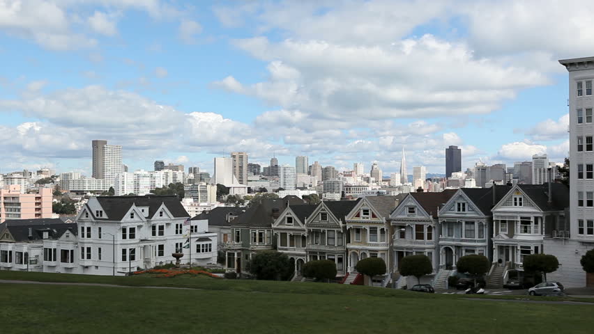 SAN FRANCISCO - FEB 26: San Francisco Painted Ladies on February 26th, 2012 in
