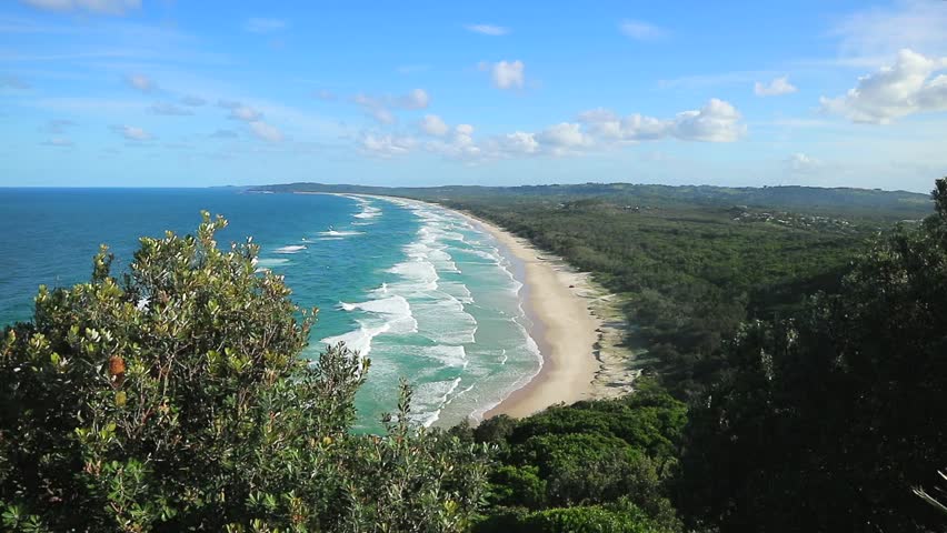 tallow beach byron bay australia Stock Footage Video (100% Royalty-free ...