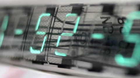 numerical digital display made from an LED clock counter
