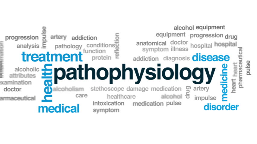 Pathophysiology Animated Word Cloud, Text Stock Footage